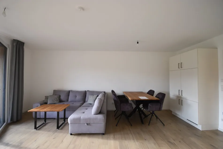 Wohn-, Koch-, Ess-, Schlafbereich - Modernes und geräumiges Appartement mit großer Loggia und Bergblick Miete Grödig Salzburg