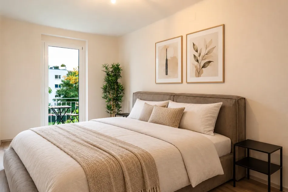 Frisch sanierte & möblierte 2-Zimmer-Wohnung mit Balkon ins Grüne – Graz-Lend - Titelbild