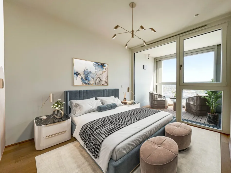 DONAUBLICK- TOP MODERNE 2 ZIMMER MIT LOGGIA + POOL + SAUNA + FITNESS - Bild