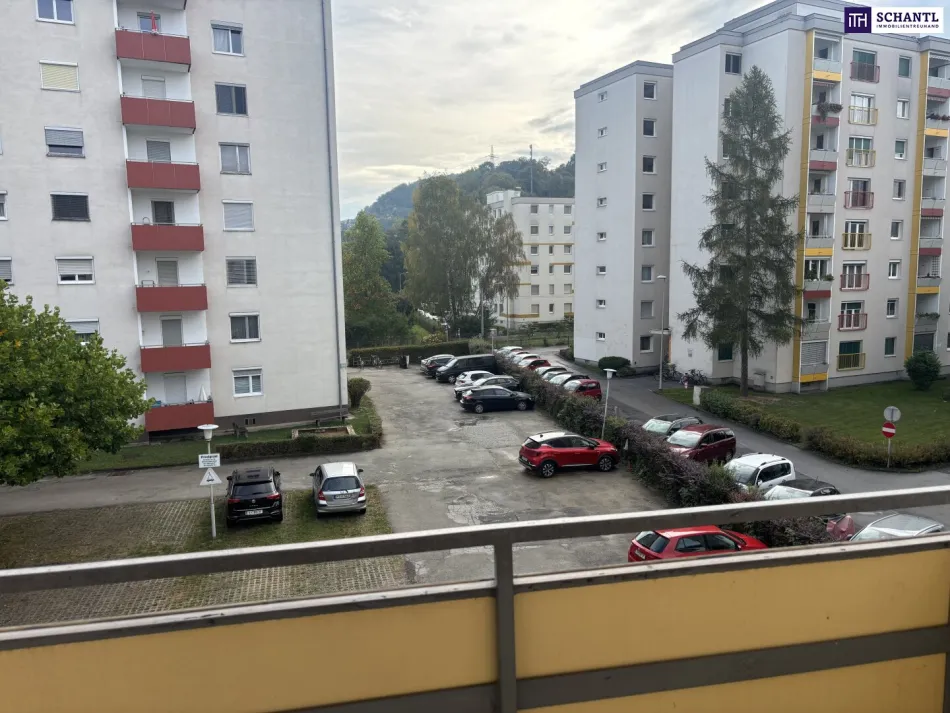 GO TO ANDRITZ! TOLLE UND HELLE DREIZIMMERWOHNUNG mit BALKON ++ABSOLUTE RUHELAGE++PARKPLATZ++ - Bild
