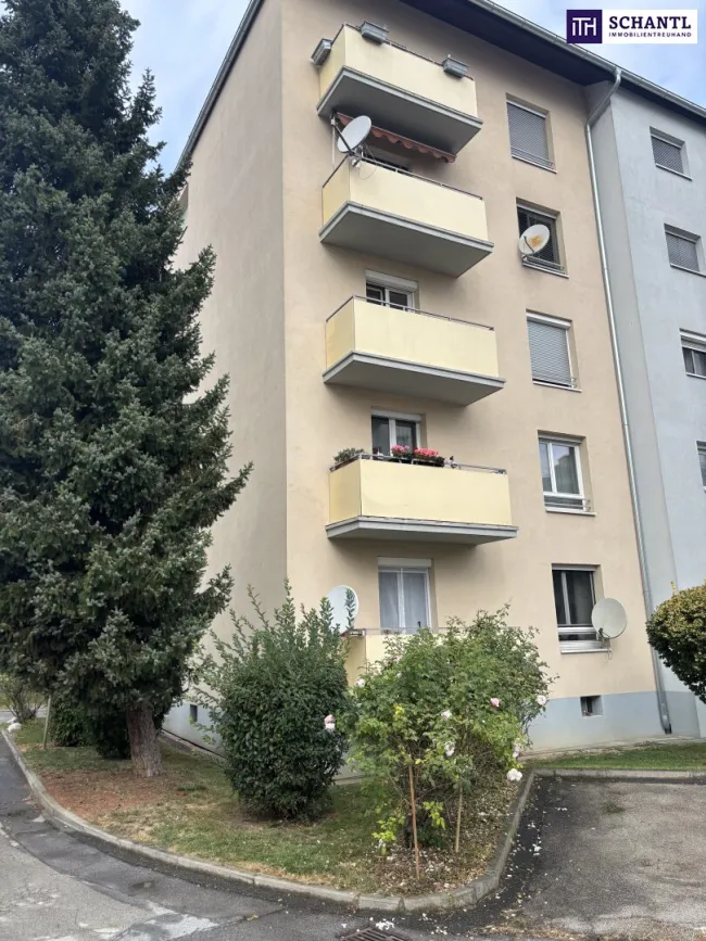 ANLAGEN IN ANDRITZ! TOLLE UND HELLE DREIZIMMERWOHNUNG mit BALKON ++ABSOLUTE RUHELAGE++PARKPLATZ++ - Bild