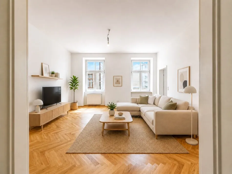 ideal angebunden: UNO City, SFU, Webster Uni, WU-Wien - stilvolle ALTBAUETAGE 4 Zimmer - 2 Bäder - ERSTBEZUG nach Generalsanierung - Bild