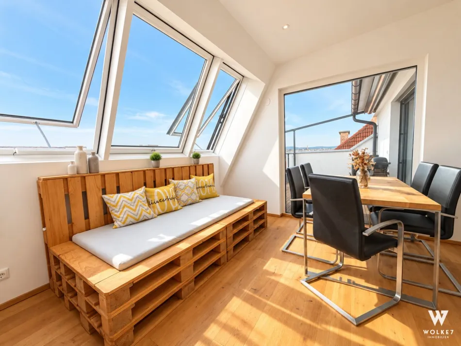 Über den Dächern Wiens I Exklusive Dachgeschosswohnung mit Terrasse, Balkon & Garage - Bild