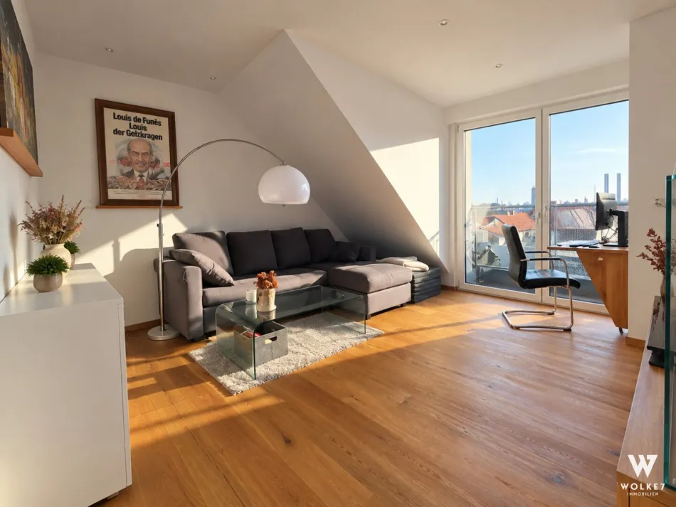 Über den Dächern Wiens I Exklusive Dachgeschosswohnung mit Terrasse, Balkon & Garage - Bild