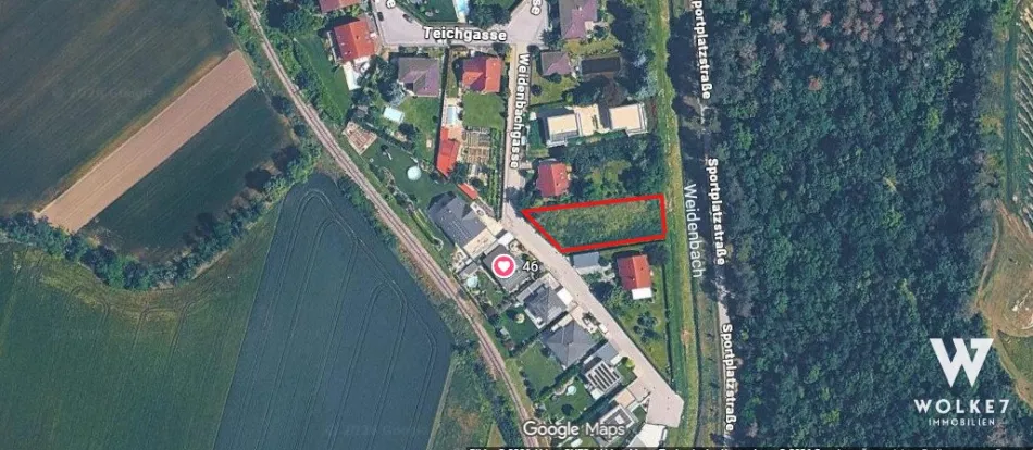 1.102 m² Baugrund in absoluter Ruhelage - nahe Kurort Bad Pirawarth - ohne Baumbestand - angrenzend am Föhrenwald - Bild