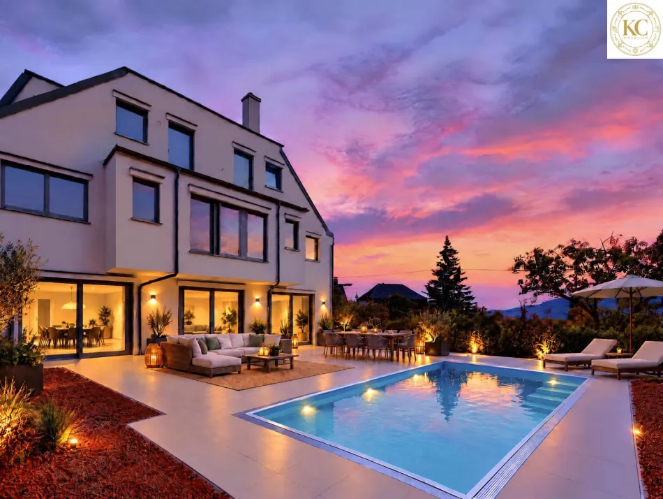 Exklusive Neubau-Villa in Neuwaldegg – luxuriöses Wohnen mit Pool, Dachterrasse & Wienerwaldblick - Titelbild
