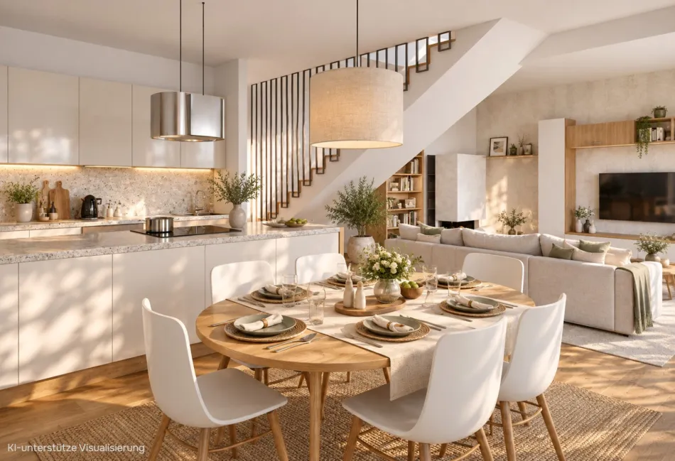 NEU: 131 m² Einfamilienhaus mit 45 m² Wohnküche, 2 Bädern & begehbarem Schrank | provisionsfrei & direkt vom Bauträger! - Bild
