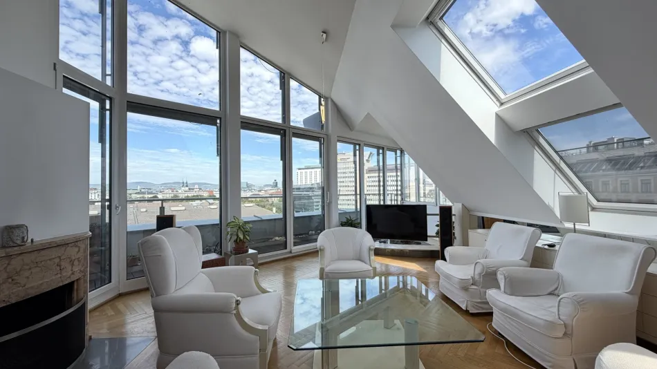 Penthouse-Maisonette im Botschaftsviertel | Stephansdom-Blick | möbliert - Bild