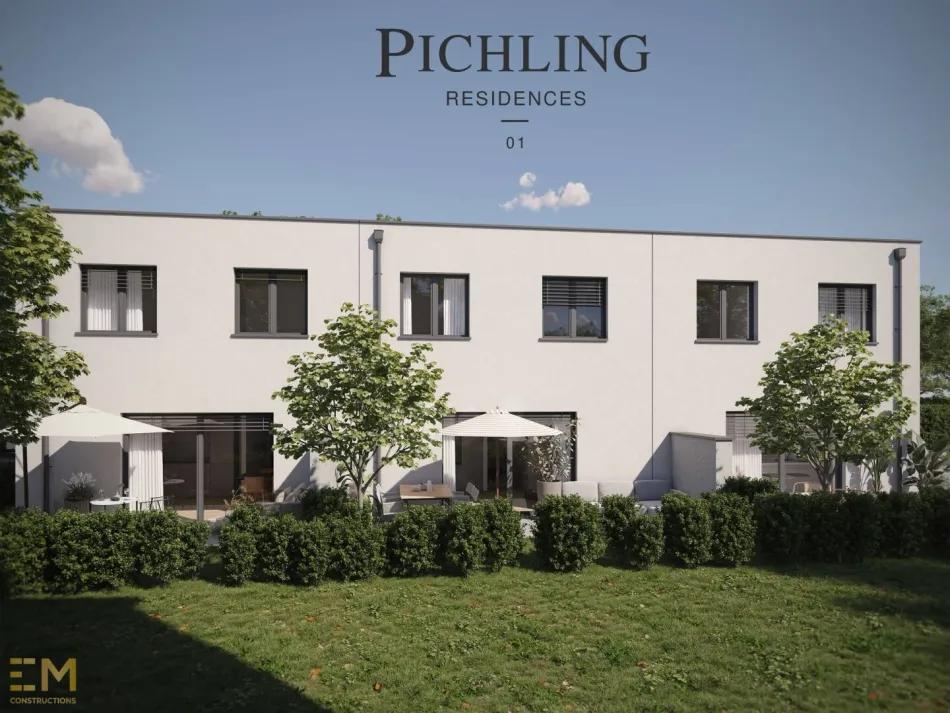 Top 3! Pichling Residences 1: schlüsselfertig, 5 Zimmer, Terrasse, 335 m² Eigengarten, 2 Carports, schlüsselfertig. - Bild