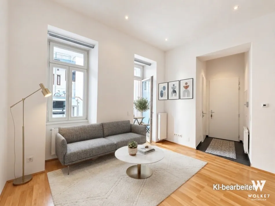 Charmante 2-Zimmer-Altbauwohnung mit großem Balkon in ruhiger Hoflage I U4 Nähe - Titelbild