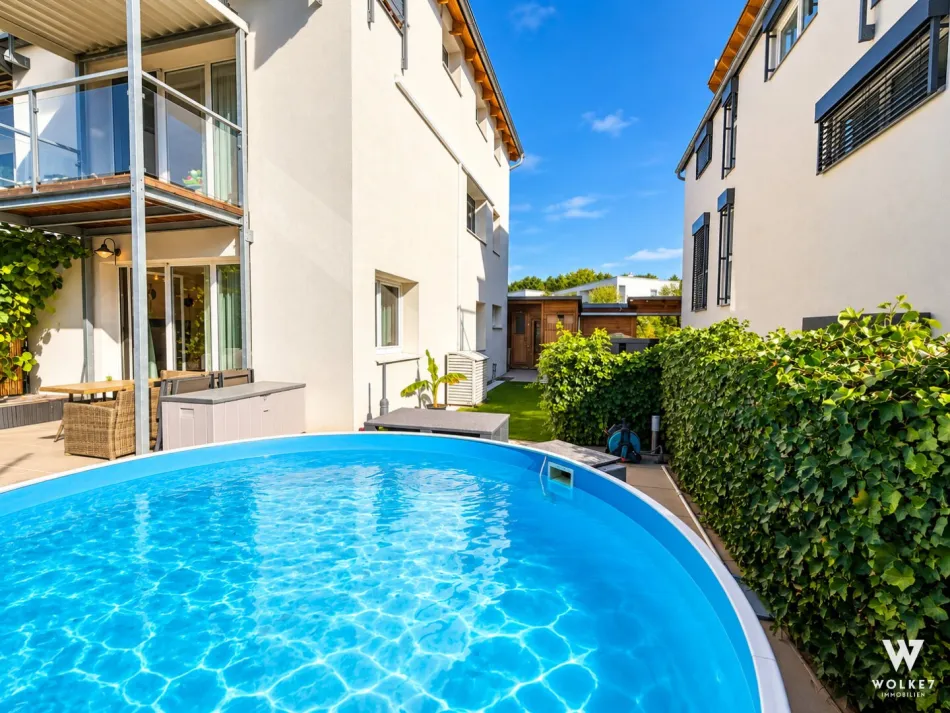 *** Wohnen mit Hausgefühl in Gießhübl - Exklusive Maisonette mit Garten, Pool & Passivhaus-Komfort *** - Bild
