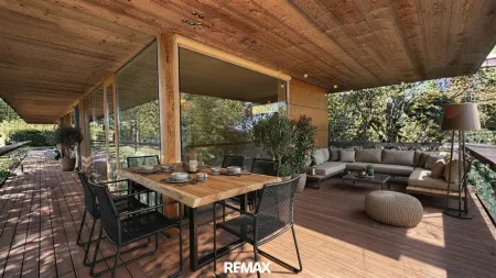Terrasse mit KI möbliert
