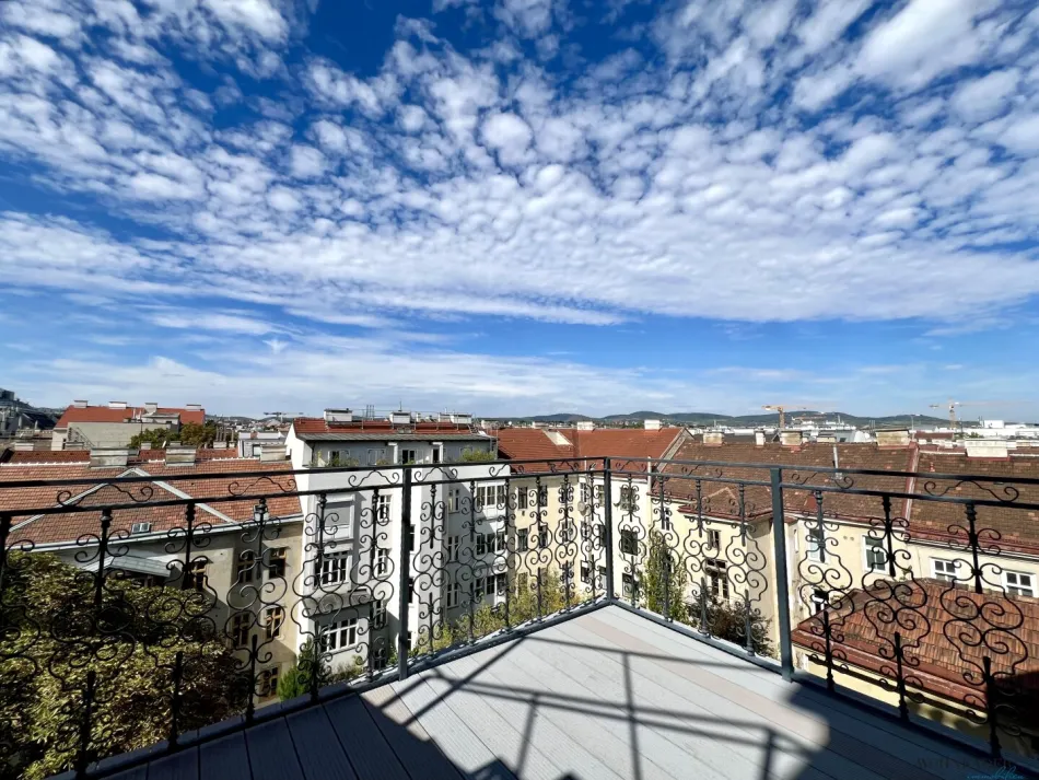 Exklusive 150-m²-Dachgeschosswohnung auf zwei Ebenen mit Terrassen und spektakulärem Stadtblick – Wien-Währing, 18. Bezirk - Bild