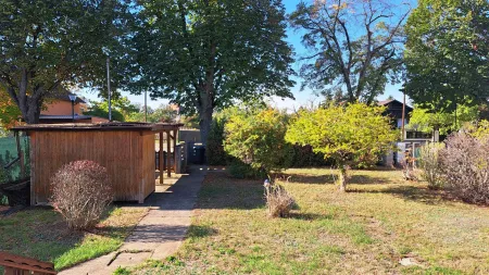 Garten vor dem Haus mit Carport