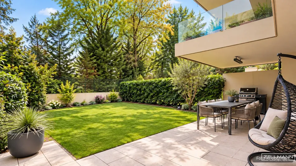 STIL HAT EIN ZUHAUSE. UND EINEN GARTEN. | EXKLUSIVES 4-ZIMMER-WOHNEN IN OBER ST. VEIT | ZELLMANN IMMOBILIEN - Bild