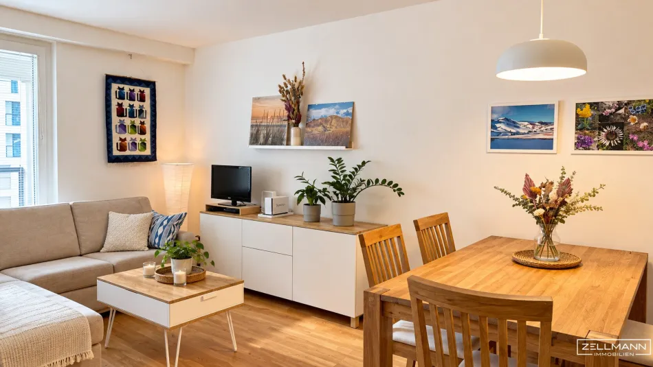 Urbanes Lebensgefühl trifft Donau-Nähe – stilvolle 2-Zimmer-Wohnung mit Loggia, Sauna & Fitness | ZELLMANN IMMOBILIEN - Bild
