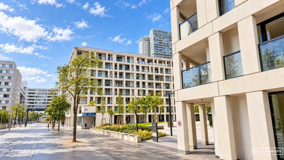 Urbanes Lebensgefühl trifft Donau-Nähe – stilvolle 2-Zimmer-Wohnung mit Loggia, Sauna & Fitness | ZELLMANN IMMOBILIEN - Bild
