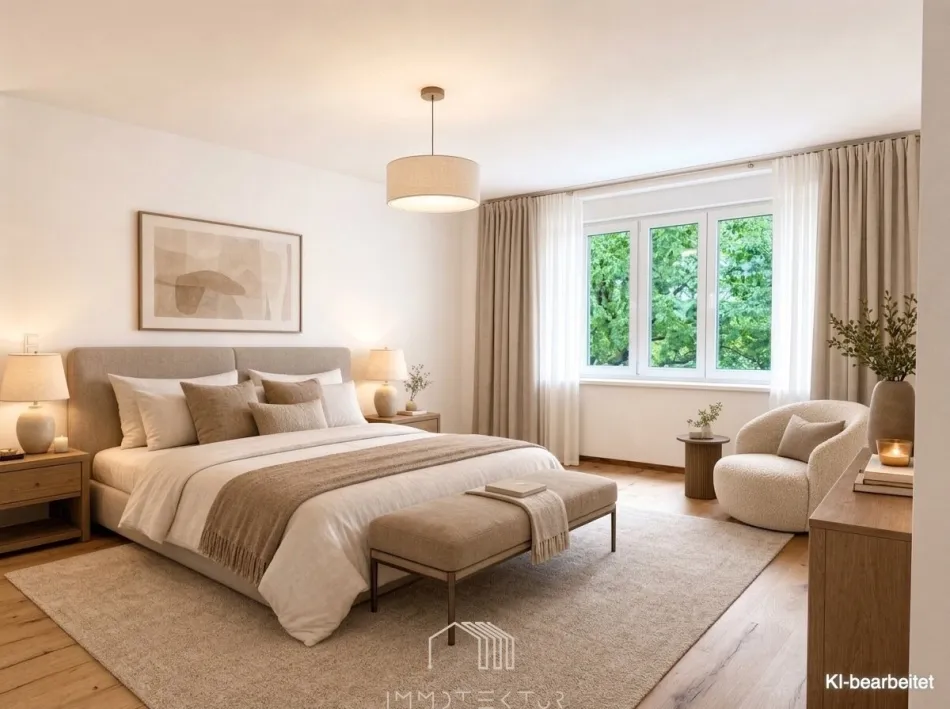 WALTENDORF-LIEBHABER: Modernisierte 3 Zimmer mit BALKON + LOGGIA und eigener Garage! - Bild