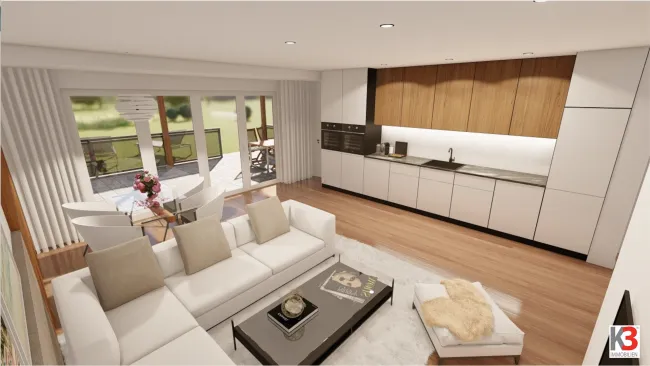 K3 - NEUBAUPROJEKT RESIDENZ ST. MICHAEL a. Zollfeld. WUNDERSCHÖNE 3 ZIMMER-WOHNUNGEN mit Garten oder großer Terrasse. Moderne Wohnanlage am Fuße des Magdalensberges. Ruheoase in Stadtnähe. - Bild