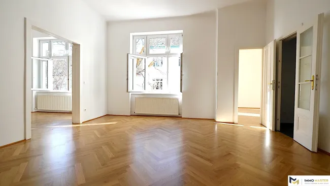 Großzügige 4-Zimmer-Wohnung mit französischem Balkon und Einbauküche in 1060 Wien zu mieten! - Titelbild