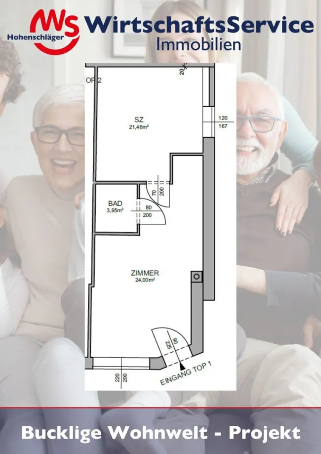 Ideal als Single-/ Zweitwohnsitz- Wohnung mit 43 m² (Top 1) in Wiesmath - Titelbild