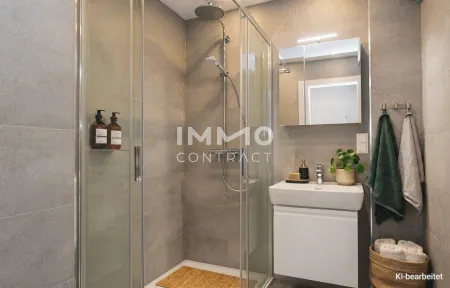 Badezimmer KI möbliert