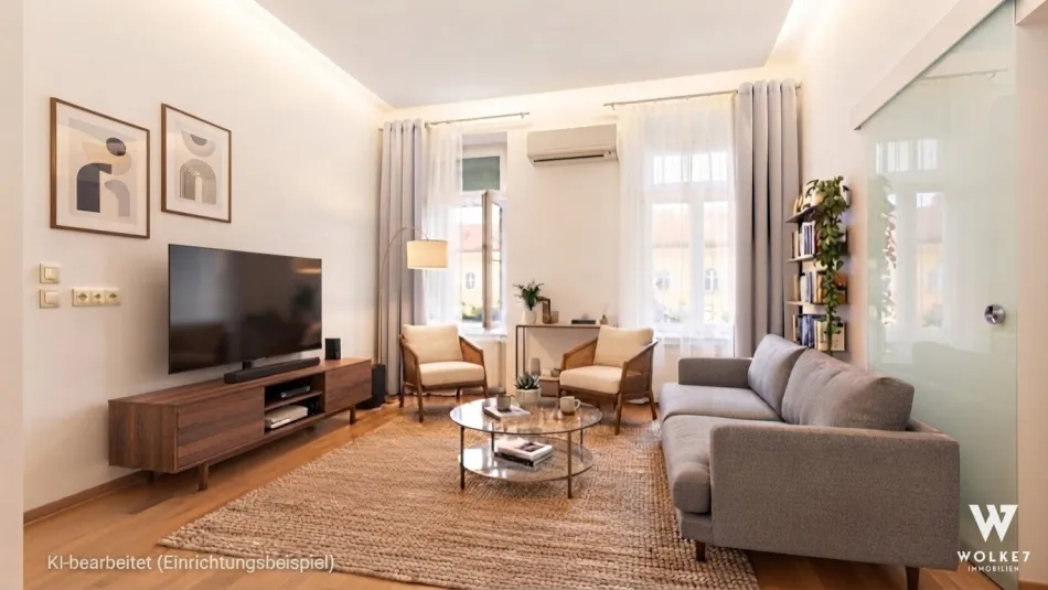 Nahe U4 | Ruhige 2-Zimmer-Altbauwohnung mit Klimaanlage - Titelbild