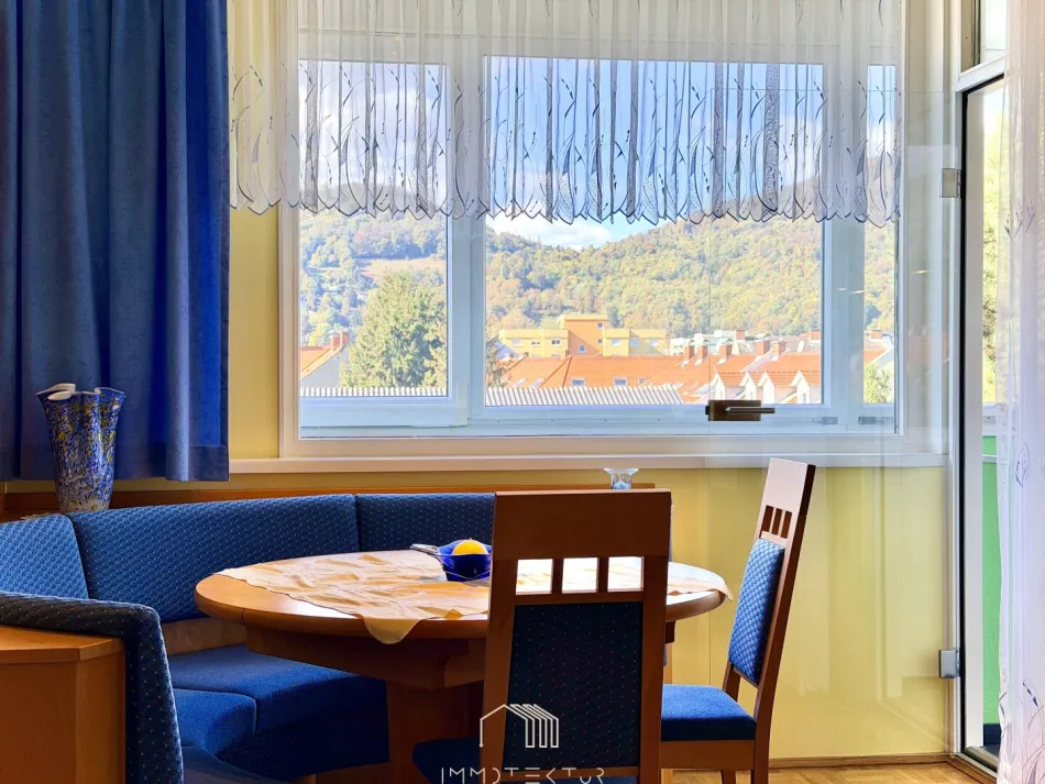 GANZ OBEN IST’S AM SCHÖNSTEN! 3,5 Zimmer mit Penthouse-Feeling & traumhaftem Weitblick über Graz - Bild
