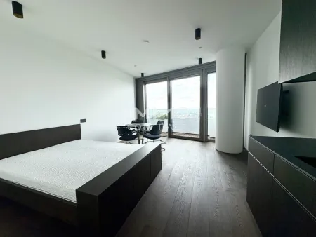 Wohn-Schlafbereich Richtung Balkon