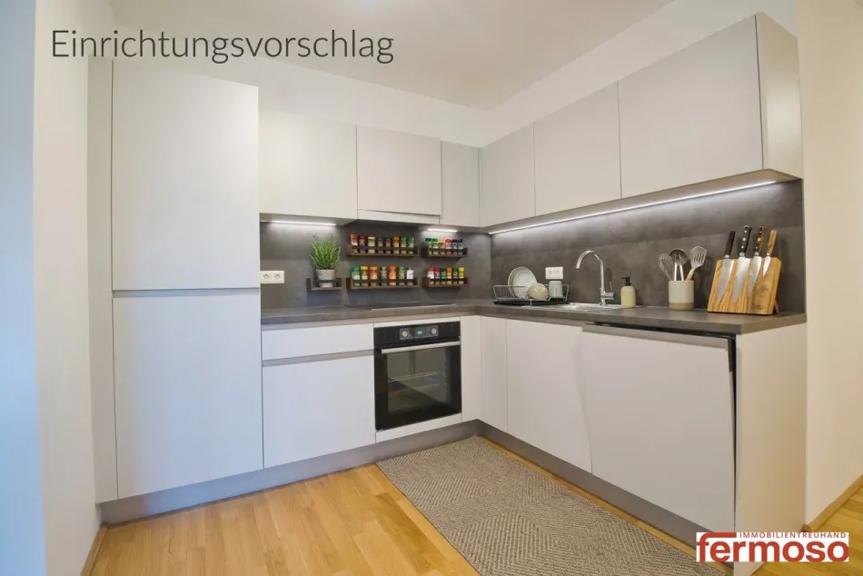 Neuwertige 1-Zimmer-Wohnung mit Loggia und U-Bahn-Nähe in 1210 Wien, 849 € Miete - Bild