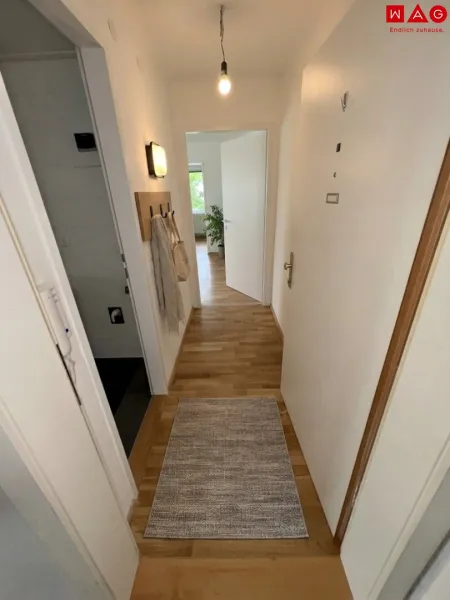 Schweigerstraße 12, Einrichtungsvorschlag Vorzimmer KI generiert