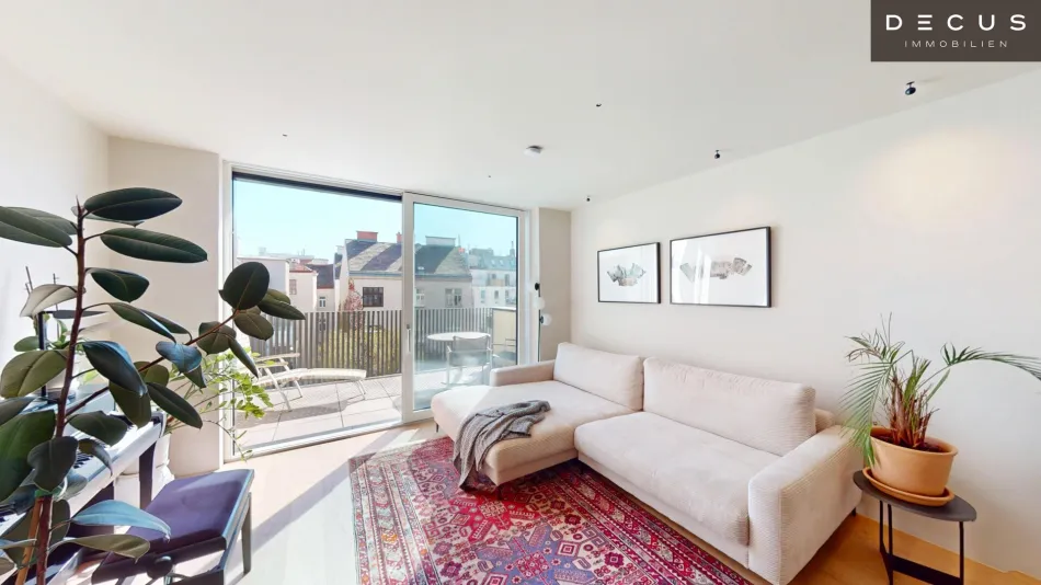 STILVOLLES PENTHOUSE | SÜD-WEST-TERRASSE | TOP AUSSTATTUNG | 2 ZIMMER | 3D-RUNDGANG - Bild