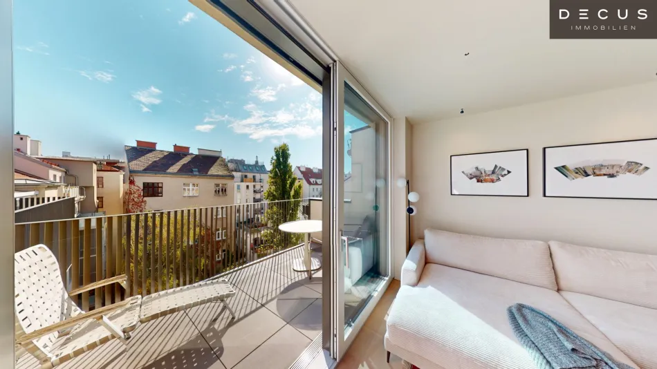 STILVOLLES PENTHOUSE | SÜD-WEST-TERRASSE | TOP AUSSTATTUNG | 2 ZIMMER | 3D-RUNDGANG - Bild