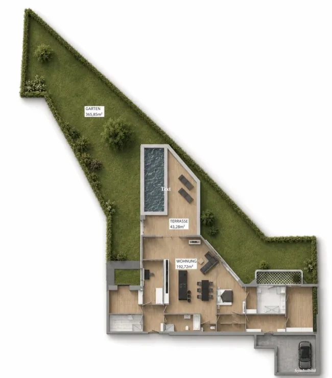 B1 | exklusive Gartenapartments mit Pool-Bescheid - Luxuriöses Wohnprojekt in Aldrans - Titelbild