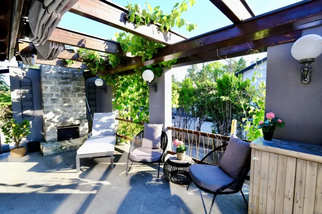 Beschattete Veranda