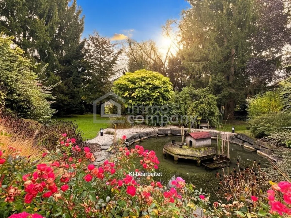Top-renovierter Wohntraum mit 2000 m² Gartenparadies,Teich und Bachlauf - Bild