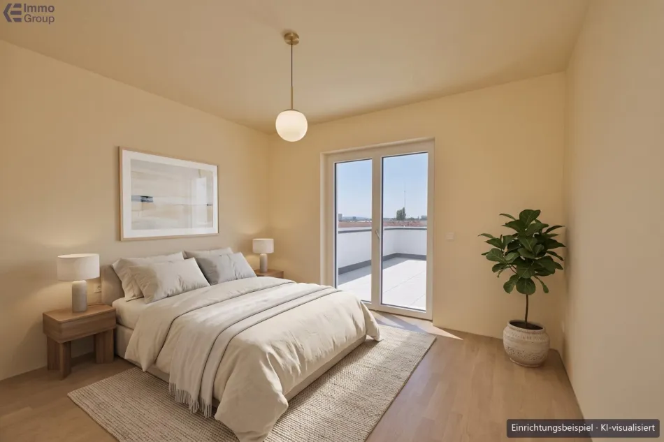 Neubau-Erstbezug Traun: 2 Zimmer, 59 m², Loggia, Top 4 - Titelbild