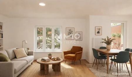 Wohnesszimmer mit Ausgang auf die Freifläche ca 5m²