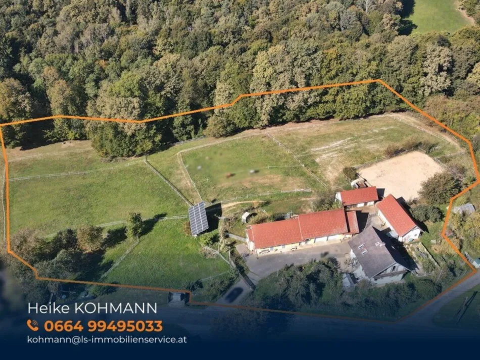 Pferdehof in sonniger Ruhelage bei Straden – 1,7 ha Grund, Wohnhaus, zahlreiche Nebengebäude & ideal für Selbstversorger - provisionsfrei - Titelbild