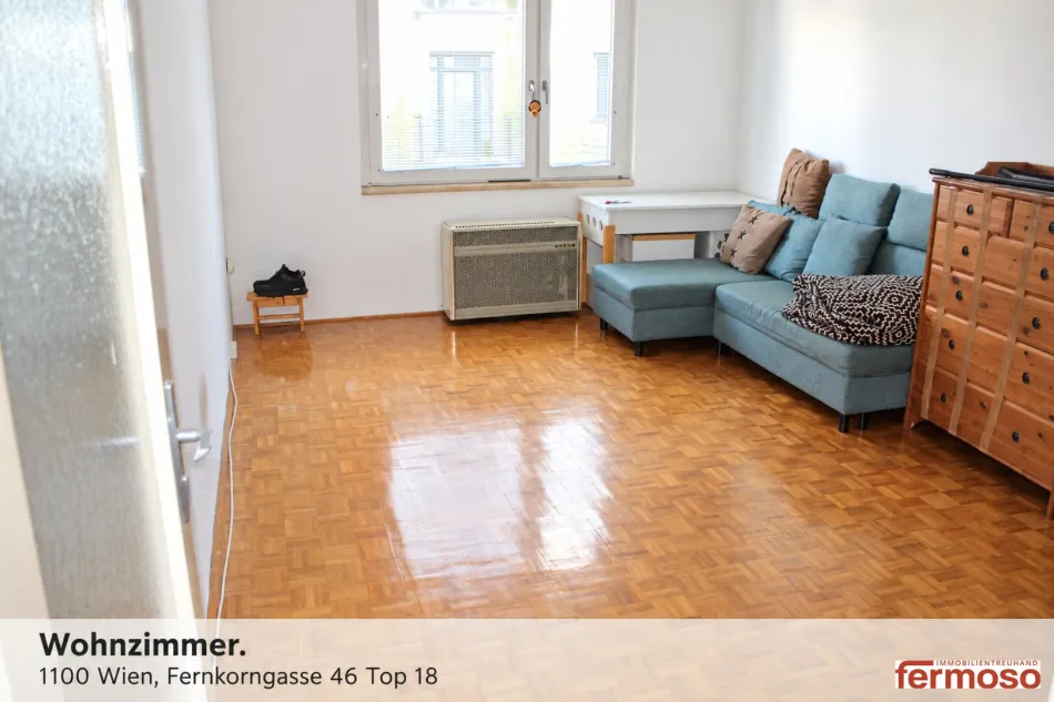 Charmante 3-Zimmer-Wohnung, 69m², 3. Etage, 1100 Wien, teilrenoviert, nur 199.000€, Eigentum in Favoriten, Gut angebunden - ehrlich bepreist. - Bild