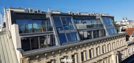 Markante Penthouse-Architektur