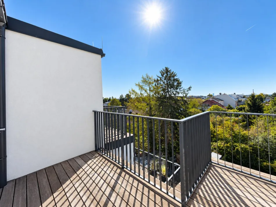 Erstbezug · 3-Zimmer-Dachgeschosswohnung mit 17 m² Terrasse in Stammersdorf - Bild