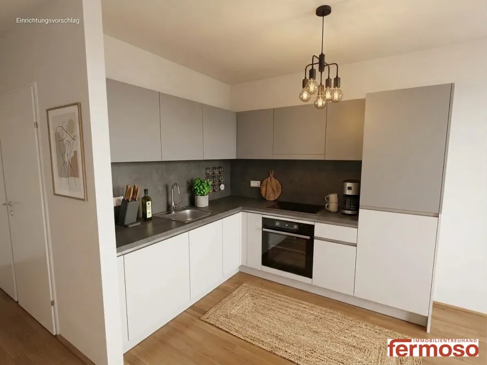 Moderne 2-Zimmer-Wohnung mit Balkon, Fußbodenheizung & Einbauküche in 1210 Wien! - Bild