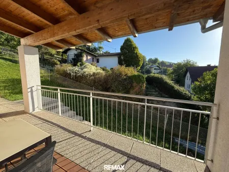 Überdachte Terrasse-Blick nach Osten - EG