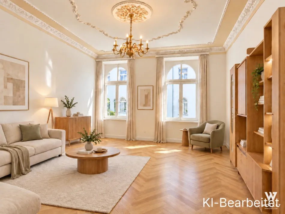 Altbaujuwel mit prachtvollem Stuck – Zeitlose Wiener Eleganz inklusive Fußbodenheizung I Nähe zukünftiger U2-Reinprechtsdorfer Straße I Lift - Titelbild