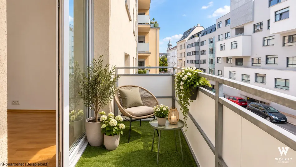 Renovierte 3-Zimmer-Wohnung mit Balkon & Grünblick I hell, ruhig und Nahe U3 I Garagenplatz anmietbar - Titelbild