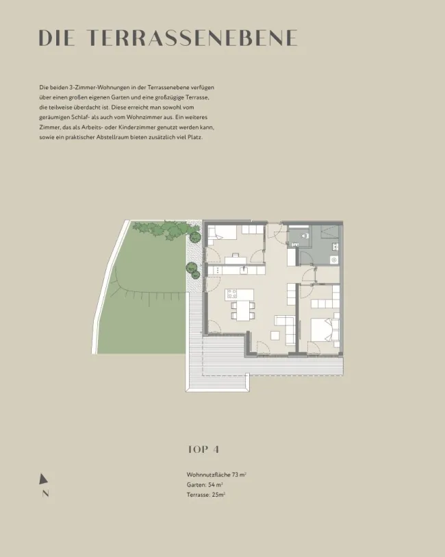 IBK-Hötting: 73m² Traumwohnung mit Terrasse und Garten - Titelbild