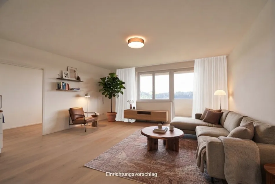 Helle 2 Zimmerwohnung mit Ausblick ins Grüne - Bild