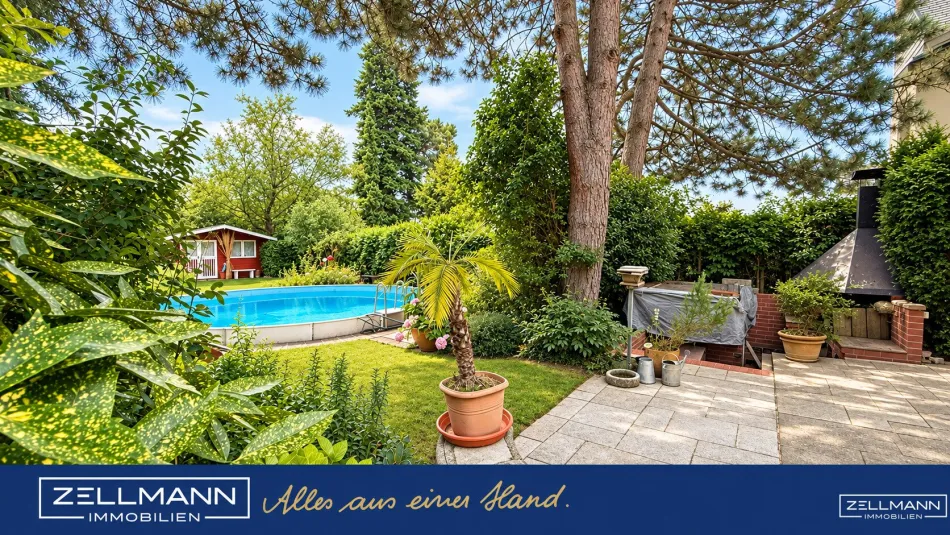 Poolgarten & 701 m² Grund! Familienhaus mit Charakter in Wien-Mauer | ZELLMANN IMMOBILIEN - Bild