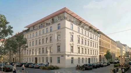 Wiener Altbau trifft neues Dachwohnen – Projektvisualisierung